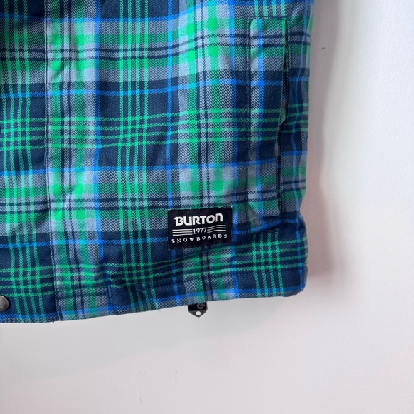 Like New Burton Green and Blue Plaid Kids Jacket - Picture 9 of 9